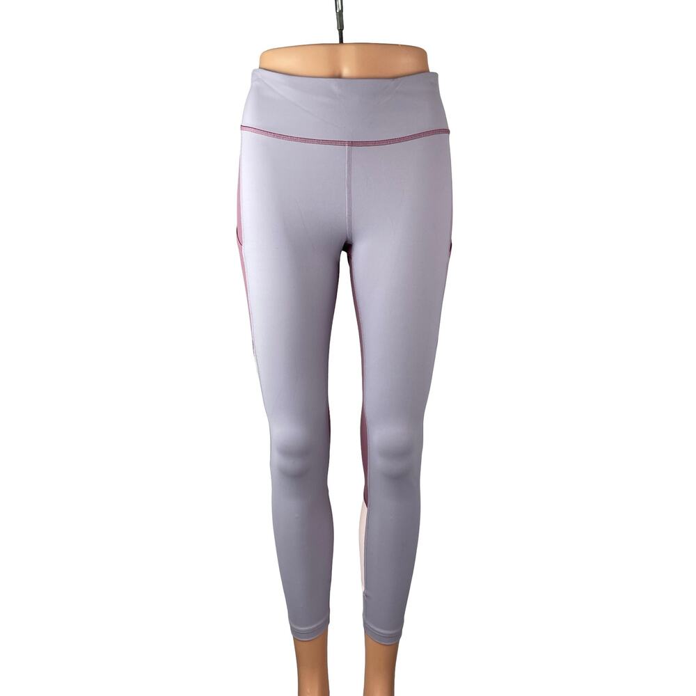 Outdoor Voices Zoom Purple Pink Colorblock Yoga Workout Athletic Leggings Pant M